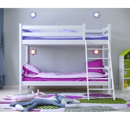 Двухъярусная кровать Сонечка с нижним бортиком, спальные места 190х80 см
